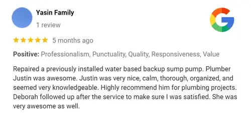 5 star review - supreme plumbing